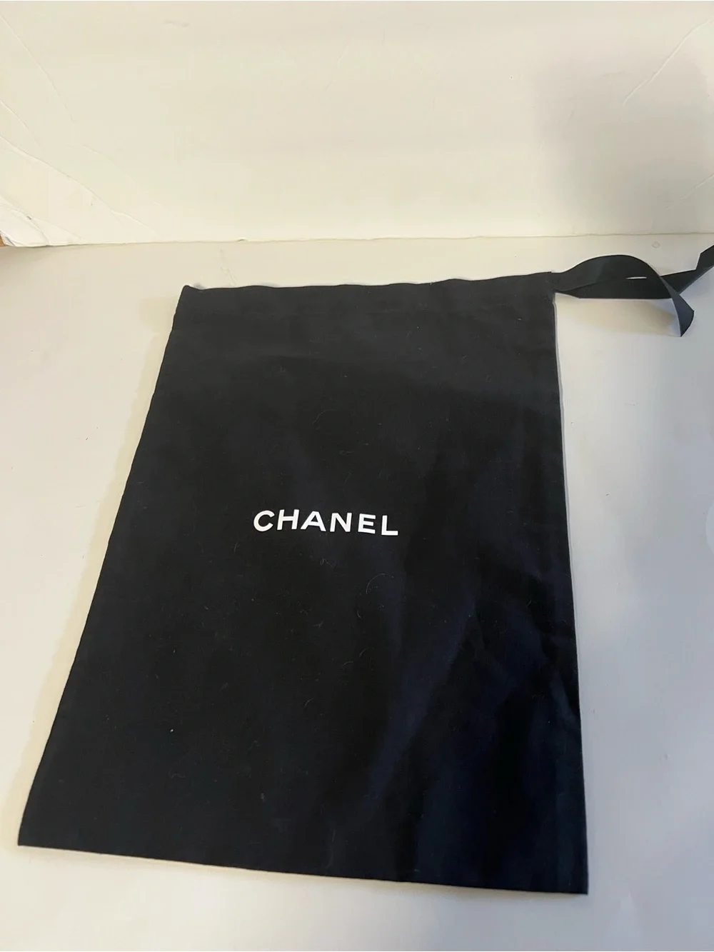 CHANEL Black Fabric Logo Dust Bags - Pair